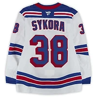 Adam Sýkora New York Rangers Game-Used #38 White Set 3 Jersey from the 2025-26 NHL Season