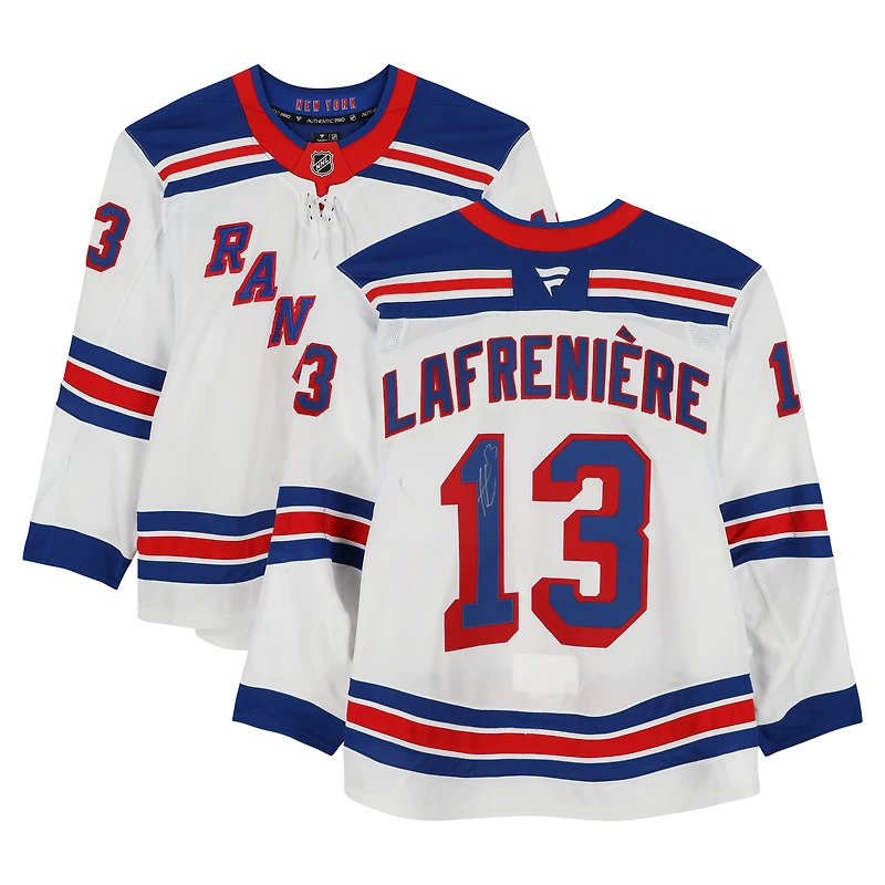 Alexis Lafreniere New York Rangers Autographed Game-Used #13 Set Jersey from the 2024-25 NHL Season