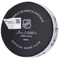 Alexis Lafreniere New York Rangers Game-Used Goal Puck from February 6, 2023 vs. Calgary Flames