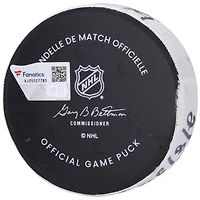 Alexis Lafreniere New York Rangers Game-Used Goal Puck from February 8, 2023 vs. Vancouver Canucks