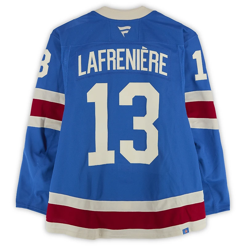 Alexis Lafreniere New York Rangers Game-Used #13 Blue Centennial Jersey vs. Boston Bruins on January 26, 2026