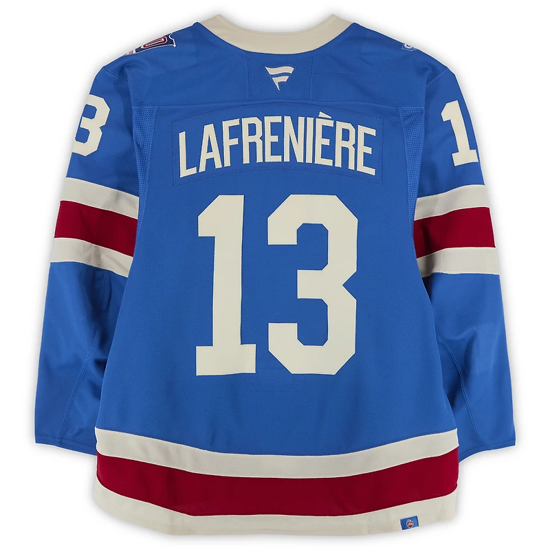 Alexis Lafreniere New York Rangers Game-Used #13 Blue Centennial Set 1 Jersey from Multiple Games Between October 20 & November 16, 2025
