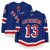 Maillot bleu n° 13 porté par Alexis Lafrenière (Rangers de New York) lors de la saison 2025-2026 de la LNH (série 3).