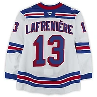 Alexis Lafreniere New York Rangers Game-Used #13 White Set 3 Jersey from the 2025-26 NHL Season