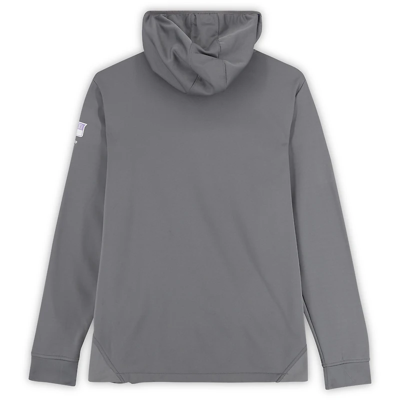 Sweat à capuche gris « Hockey Fights Cancer » porté par Alexis Lafreniere des Rangers de New York lors de la saison 2021-22 de la LNH