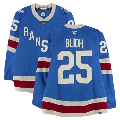 Anton Blidh New York Rangers Game-Used #25 Blue Centennial Jersey vs. Carolina Hurricanes on February 5, 2026