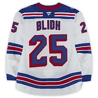 Maillot blanc n° 25 porté par Anton Blidh des Rangers de New York lors de la saison 2025-2026 de la LNH (série 3).
