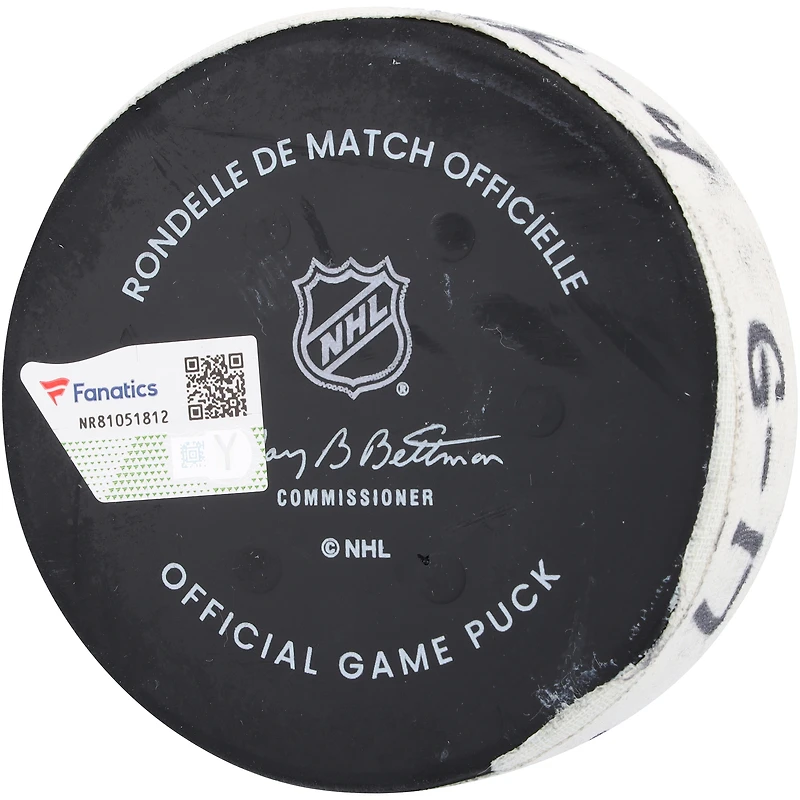 Blake Wheeler New York Rangers Game-Used Goal Puck vs. New York Islanders on September 26, 2023