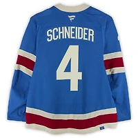 Braden Schneider New York Rangers Game-Used #4 Blue Alternate Jersey vs. Buffalo Sabres on April 8, 2026
