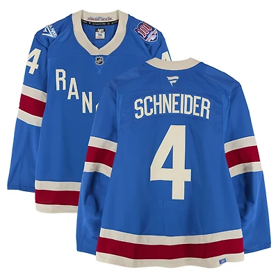 Braden Schneider New York Rangers Game-Used #4 Blue Centennial Jersey vs. Carolina Hurricanes on February 5, 2026