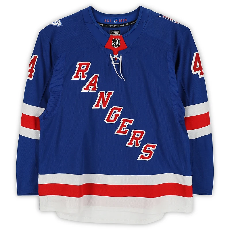 Braden Schneider New York Rangers Game-Used #4 Blue Set 3 Jersey from the 2025-26 NHL Season