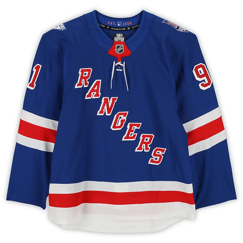 Brendan Brisson New York Rangers Game-Used #91 Blue Set 2 Jersey from the 2025-26 NHL Season