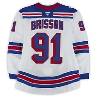 Brendan Brisson New York Rangers Game-Used #91 White Set 3 Jersey from the 2025-26 NHL Season