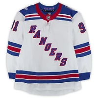 Brendan Brisson New York Rangers Game-Used #91 White Set 3 Jersey from the 2025-26 NHL Season