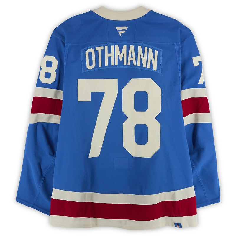 Maillot bleu du centenaire n° 78 porté par Brennan Othmann, des Rangers de New York, contre les Bruins de Boston le 26 janvier 2026.