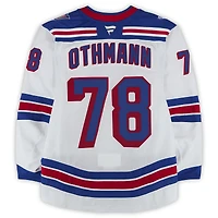 Brennan Othmann New York Rangers Game-Used #78 White Set 3 Jersey from the 2025-26 NHL Season