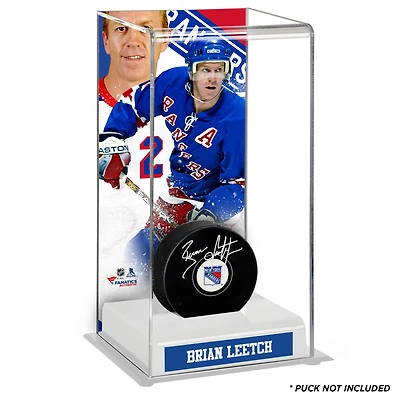 Étui de luxe pour rondelles de hockey Brian Leetch New York Rangers