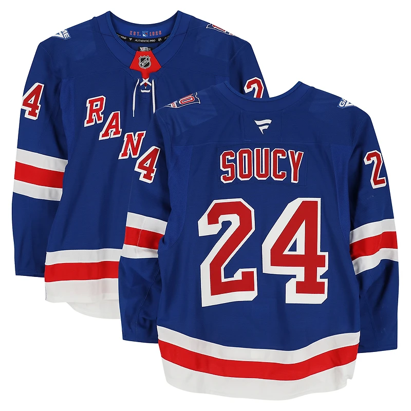 Carson Soucy New York Rangers Game-Used #24 Blue Set 2 Jersey from the 2025-26 NHL Season
