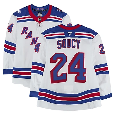 Carson Soucy New York Rangers Game-Used #24 White Set Jersey from the 2025-26 NHL Season