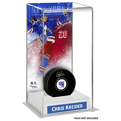 Chris Kreider Étui de luxe pour rondelle de hockey des Rangers de New York