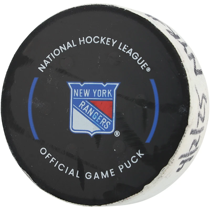 Chris Kreider New York Rangers Game-Used Goal Puck vs. Minnesota Wild on April 2, 2025
