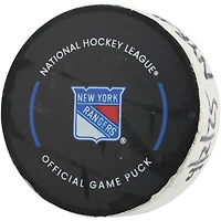 Chris Kreider New York Rangers Game-Used Goal Puck vs. Minnesota Wild on April 2, 2025