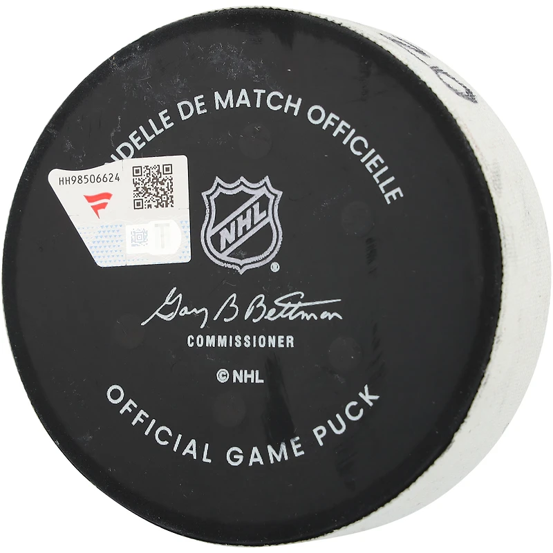 Chris Kreider New York Rangers Game-Used Goal Puck vs. Minnesota Wild on April 2, 2025