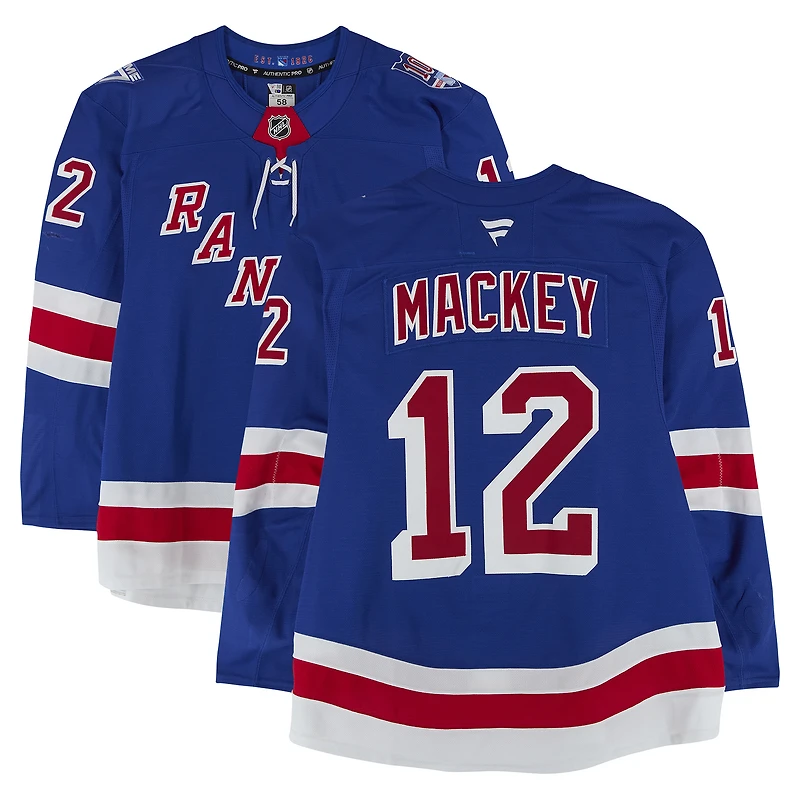 Connor Mackey New York Rangers Game-Used #12 Set 3 Jersey from the 2025-26 NHL Season
