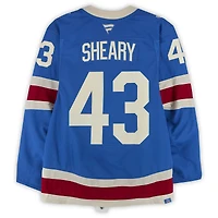 Maillot alternatif bleu n° 43 de Conor Sheary (New York Rangers) porté lors du match contre les Sabres de Buffalo le 8 avril 2026