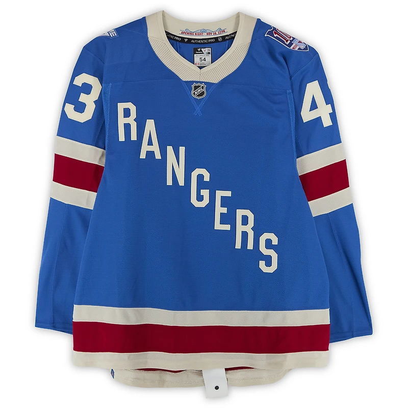 Conor Sheary New York Rangers Game-Used #43 Blue Alternate Jersey vs. Buffalo Sabres on April 8, 2026