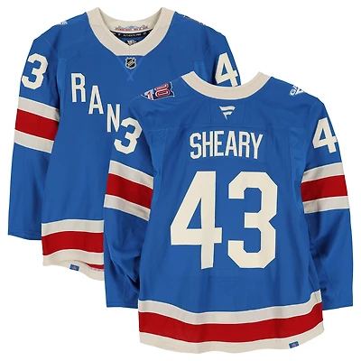 Conor Sheary New York Rangers Game-Used #43 Blue Centennial Jersey vs. Toronto Maple Leafs on March 5, 2026