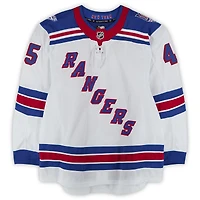 Drew Fortescue New York Rangers Game-Used #45 White Set 3 Jersey vs. Florida Panthers on April 13, 2026