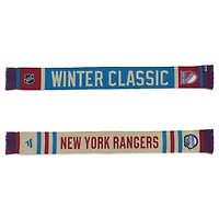 Écharpe d'équipe Fanatics naturelle/bleue des Rangers de New York pour le Classique hivernal de la LNH 2026