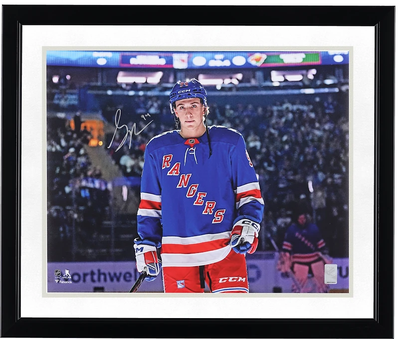 Gabe Perreault New York Rangers Autographed 16" x 20" NHL Debut Photograph