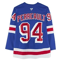 Gabe Perreault New York Rangers Autographed Blue Fanatics Premium Jersey