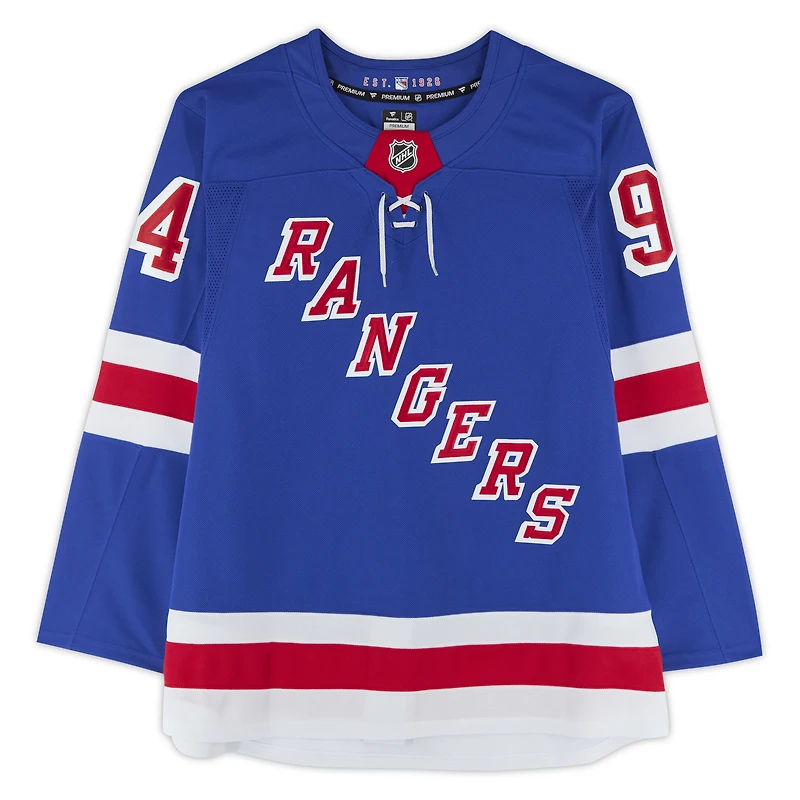 Gabe Perreault New York Rangers Autographed Blue Fanatics Premium Jersey
