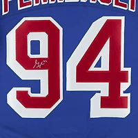 Maillot bleu autographié de Gabe Perreault, Rangers de New York, Fanatics Premium