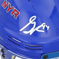 Gabe Perreault New York Rangers Autographed Blue Mini Helmet