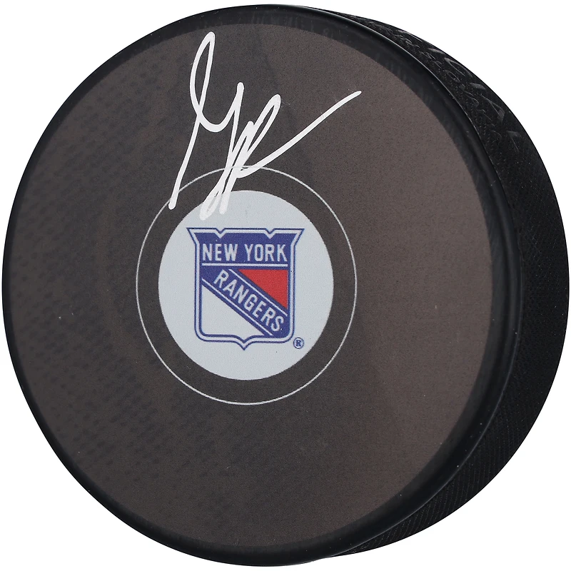 Gabe Perreault New York Rangers Autographed Hockey Puck