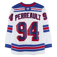Gabe Perreault New York Rangers Autographed White Fanatics Premium Jersey