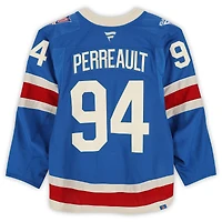Maillot bleu du centenaire n° 94 porté par Gabe Perreault des Rangers de New York contre les Maple Leafs de Toronto le 5 mars 2026