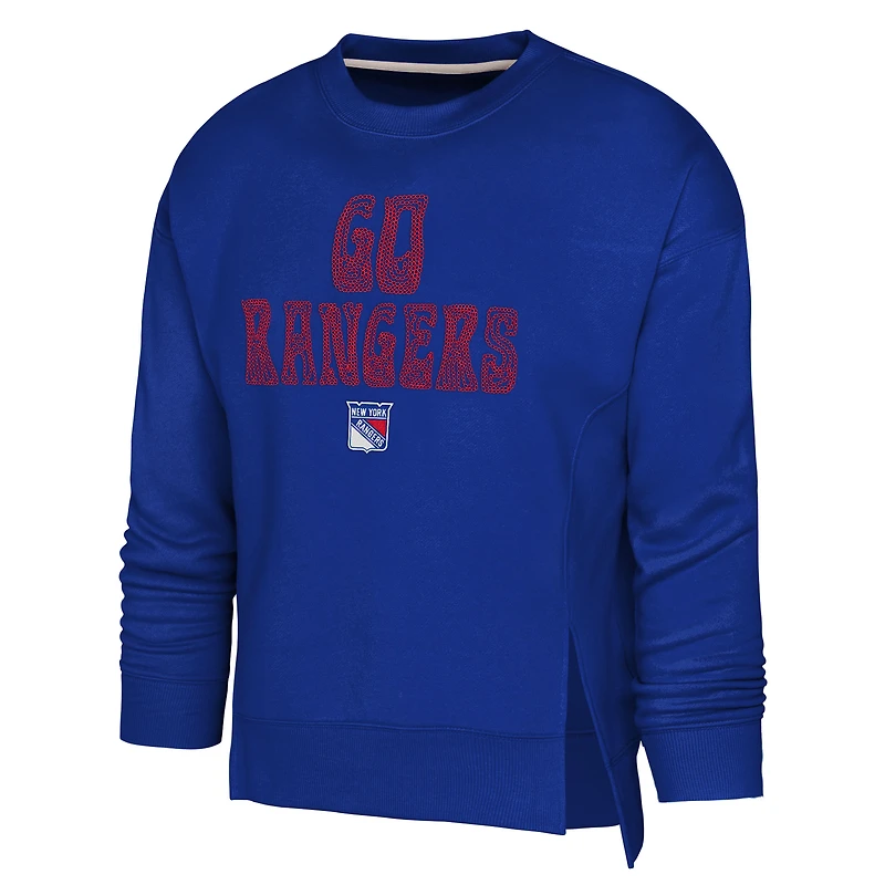 Girls Youth Outerstuff Royal New York Rangers Game Love Sweatshirt