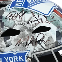 Henrik Lundqvist, Igor Shesterkin & Mike Richter New York Rangers Autographed Replica Goalie Mask 