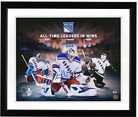 Henrik Lundqvist New York Rangers Autographed 16" x 20" Franchise Wins Leaders Photograph