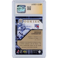 Henrik Lundqvist New York Rangers Autographed 2005-06 Upper Deck Power Play Rookies #148 CGC Fanatics Witnessed Authenticated Auto 10 Rookie Card