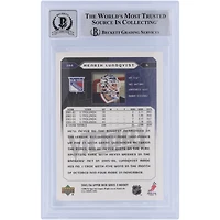 Carte de recrue 9/10 authentifiée signée par Henrik Lundqvist des Rangers de New York, Upper Deck Victory #288 2005-06, présentée par les fanatiques de Beckett