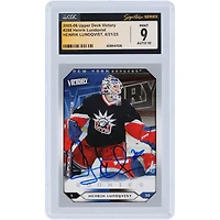 Henrik Lundqvist New York Rangers Autographed 2005-06 Upper Deck Victory Rookies #288 CGC Fanatics Witnessed Authenticated /10 Rookie Card