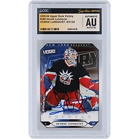 Carte de recrue autographiée de Henrik Lundqvist (New York Rangers), saison 2005-2006, Upper Deck Victory Rookies, numéro 288, certifiée CGC Fanatics Witnessed Auto 10.