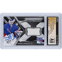 Carte autographiée par Henrik Lundqvist (New York Rangers) 2018-19 Upper Deck SPx Extravagant Materials Relic #EX-HL CGC Fanatics Witnessed Auto 10