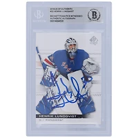 Carte authentique signée Henrik Lundqvist des Rangers de New York 2019-20 Upper Deck SP #33 Beckett Fanatics